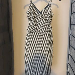 H&M Printed Midi Dress with Cutouts